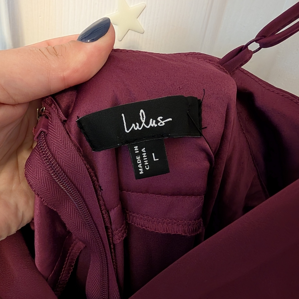 Lulu's Burgundy Maxi Dress - Picture 6 of 6